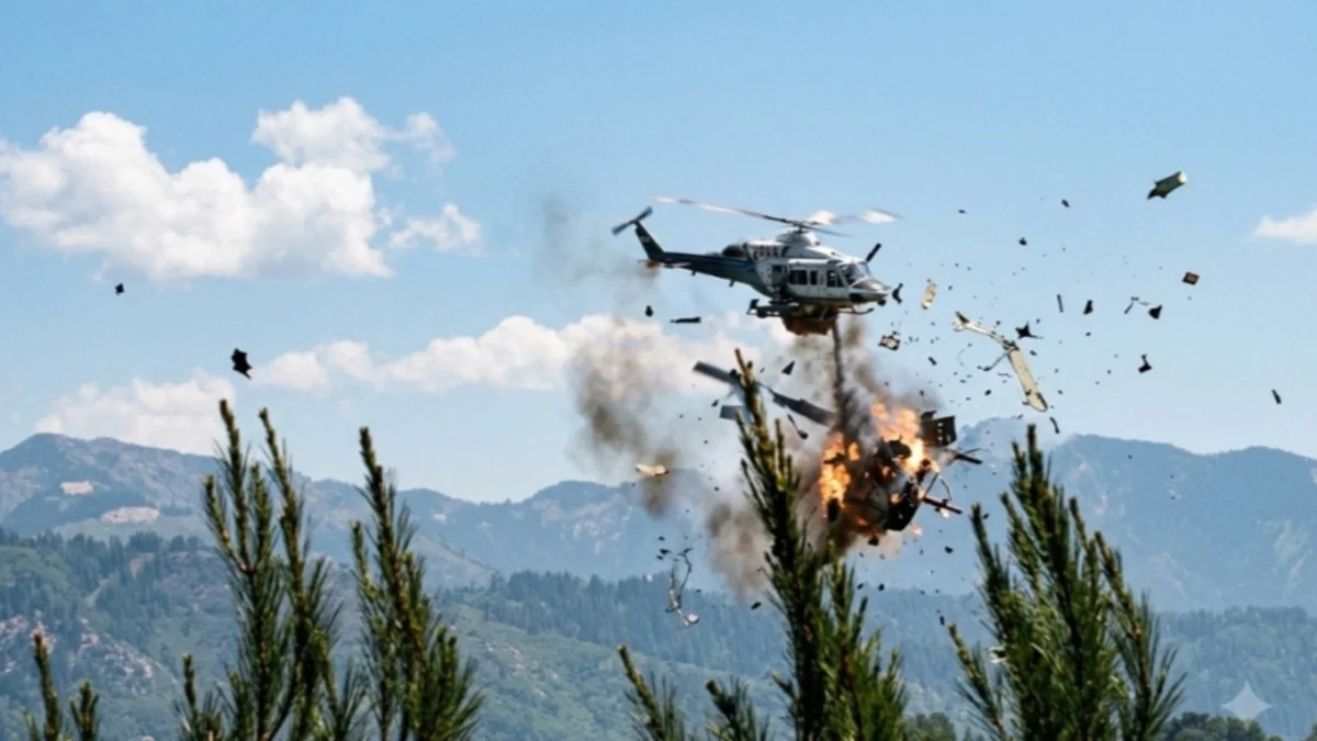 Dua Helikopter Sewaan Damkar Tabrakan Saat Padamkan Karhutla, Jatuh Lalu Meledak
