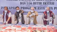 Hadiri Pemusnahan Narkoba di Polda, Ketua DPRD Kalsel: "Ini Sejalan Asta Cita Presiden"