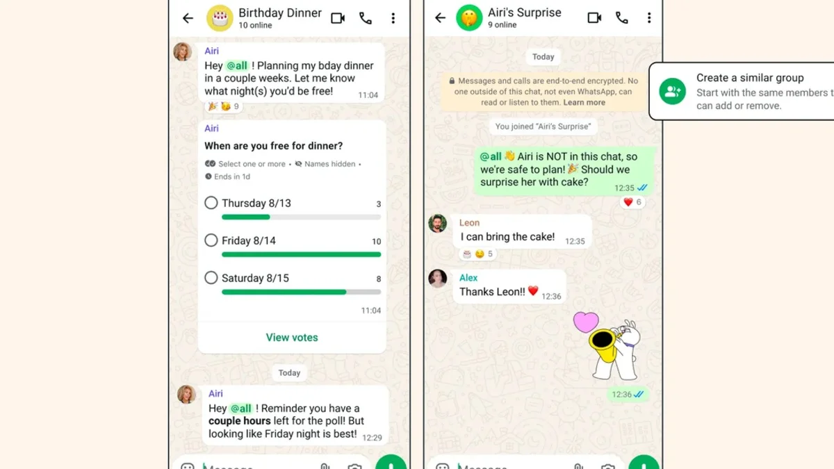 WhatsApp Tambah 3 Fitur Baru untuk Chat Grup, Terbaru Penyempurnaan Polling di WAG