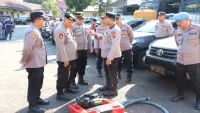 Antisipasi Karhutla, Polres Tanah Laut Gelar Apel Pasukan dan Cek Sarpras Kesiapsiagaan Bencana
