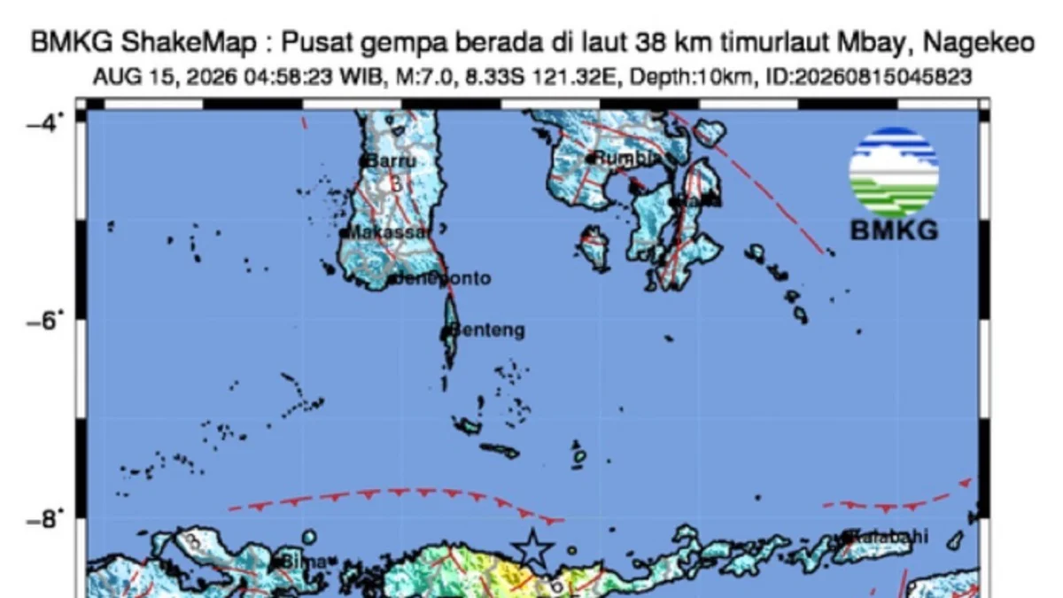 Flores Back Arc Thrust Jadi Penyebab Gempa Bumi Besar M7 di NTT, Ini Penjelasannya
