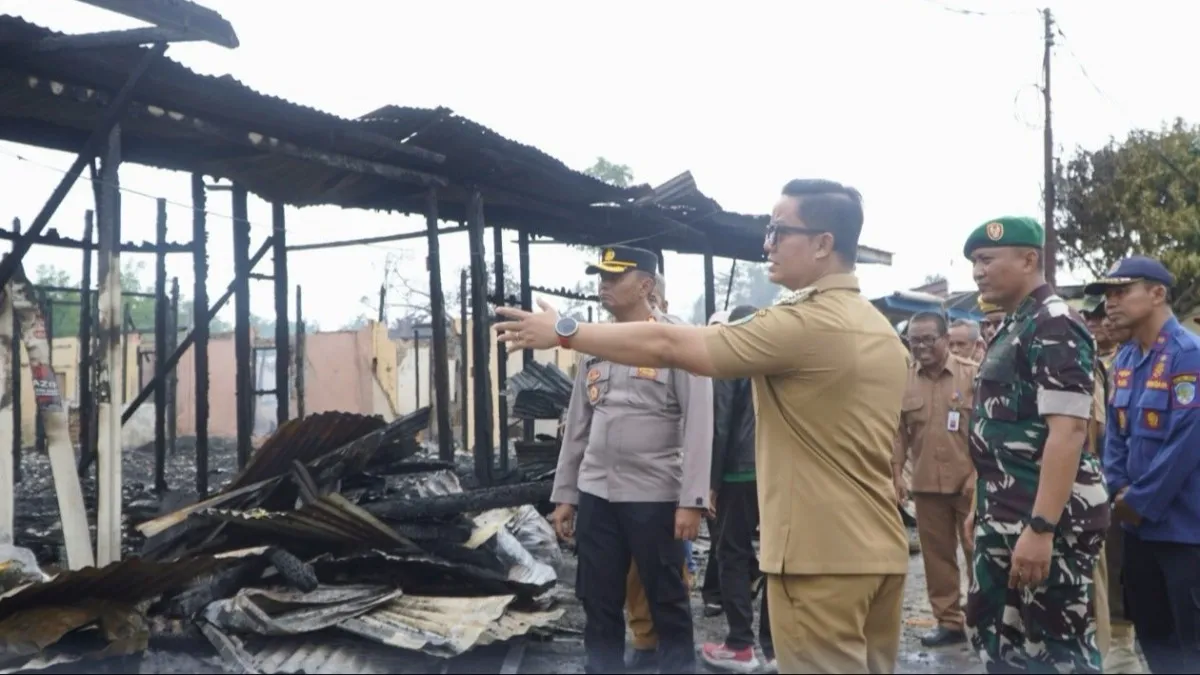 39 Bangunan di Tideng Pale Kaltara Terbakar, Bupati Tanggung Keperluan Korban di Penampungan