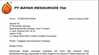 Kabar 62 Persen Saham BYAN Diakuisisi Haji Isam, Begini Jawaban Bayan Resources ke BEI