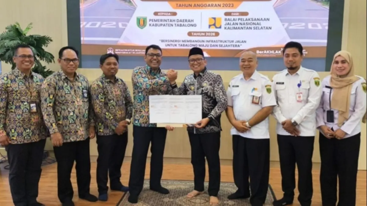 Jalan Tamunti-Pampanan dan Kembang Kuning-Nawin Hulu Diserahkan kepada Pemkab Tabalong