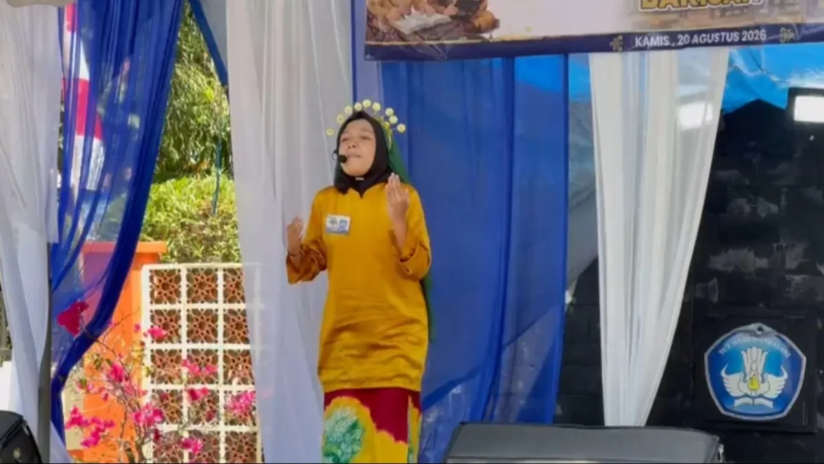 Puluhan Anak Ikuti Lomba Bapandir Bahasa Banjar di Kantor Disdik Banjar