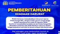 Intake Sungai Bilu Berhenti Produksi, Debit Air Leding di Banjarmasin Menurun Drastis