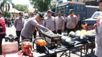 Ditsamapta Polda Kalsel Evaluasi Kesiapan Personel dan Sarpras Operasional Polres Tanah Laut