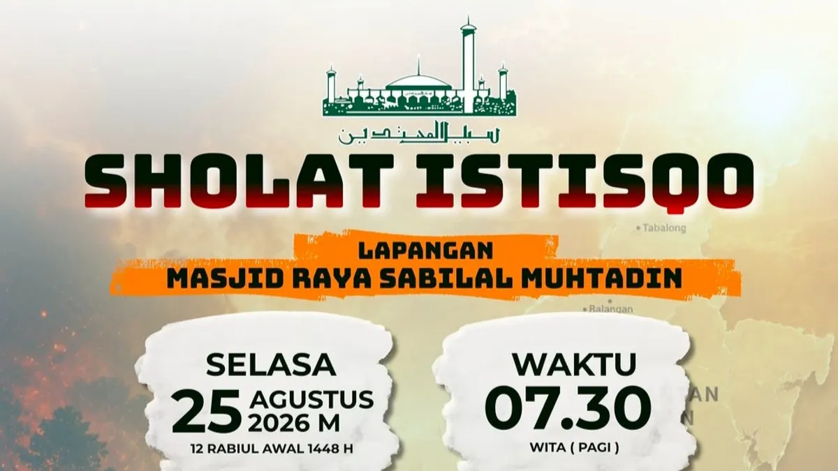 Sholat Istisqa di Masjid Sabilal Muhtadin: Imam H Ahmad Sawiti, Khatib Guru Humaidi