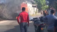 Mobil Pikap Terbakar di Angsau Tanah Laut, Diduga Kebocoran Tangki