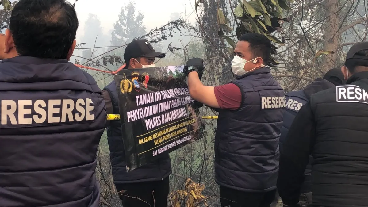 Polres Banjarbaru Dalami Penyebab Karhutla di Jalur Menuju Bandara Syamsudin Noor