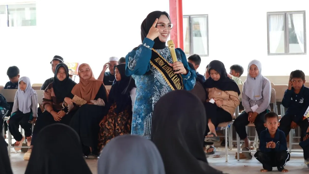 Bunda Literasi Tanah Bumbu Ajak Siswa Sekolah Rakyat Gemar Membaca dan Berani Tunjukkan Potensi