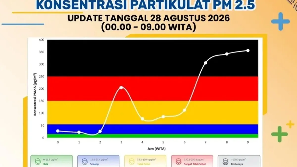 Kualitas Udara Banjarbaru Masuk Kategori Berbahaya, Kabut Asap Akibat Karhutla