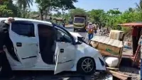 Diduga Terjadi Tabrakan di Arah Jembatan Barito Batola, Korban Terkapar