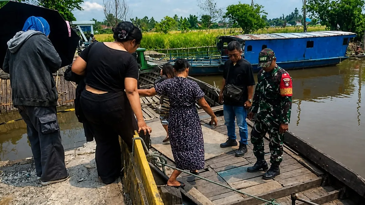 Jembatan Saka Harang Mantuil Banjarmasin Ambruk, Lansia Nyaris Tercebur Sungai