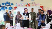 Kabut Asap di Tanah Laut, TP Posyandu Salurkan Ribuan Masker dan Paket Sembako di Bati-Bati