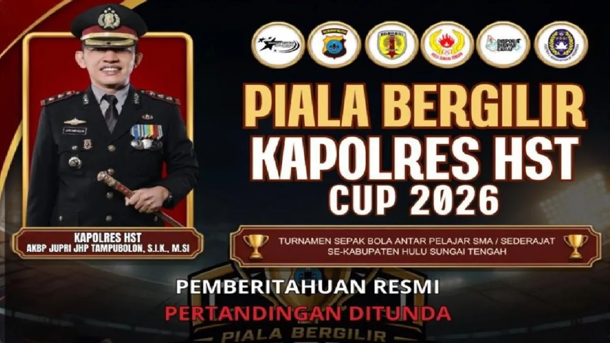 Kabut Asap Ganggu Kualitas Udara, Turnamen Sepak Bola Piala Kapolres HST Cup Ditunda
