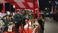 421 Peserta Ikuti Taptu HUT Ke-81 RI di Banjar, Nyala Obor Terangi Jalan di Martapura