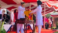 Bupati HST Samsul Rizal Pimpin Upacara HUT Ke-81 RI dan Ajak Warga Bekerja Isi Kemerdekaan