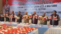 Hampir 32 Kilogram Sabu Gagal Beredar di Kalsel, Dua Kurir Merupakan Jaringan Fredy Pratama