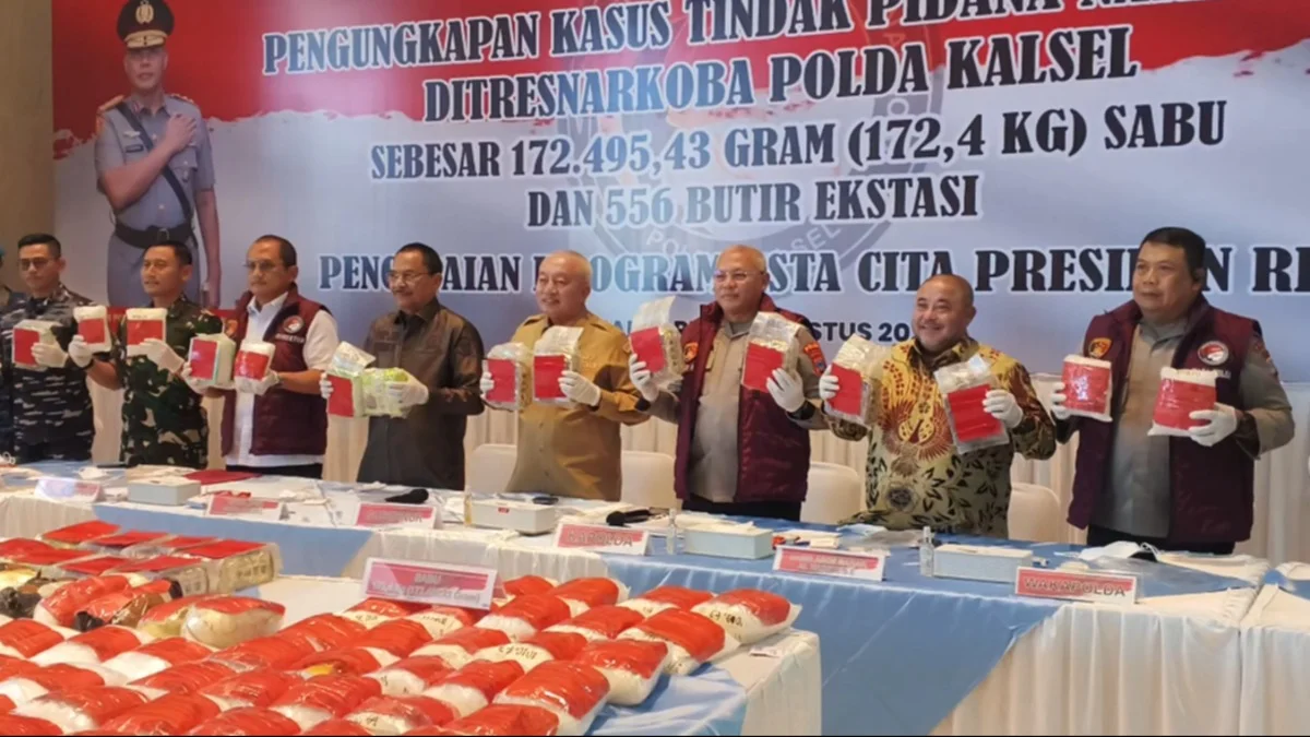 Hampir 32 Kilogram Sabu Gagal Beredar di Kalsel, Dua Kurir Merupakan Jaringan Fredy Pratama