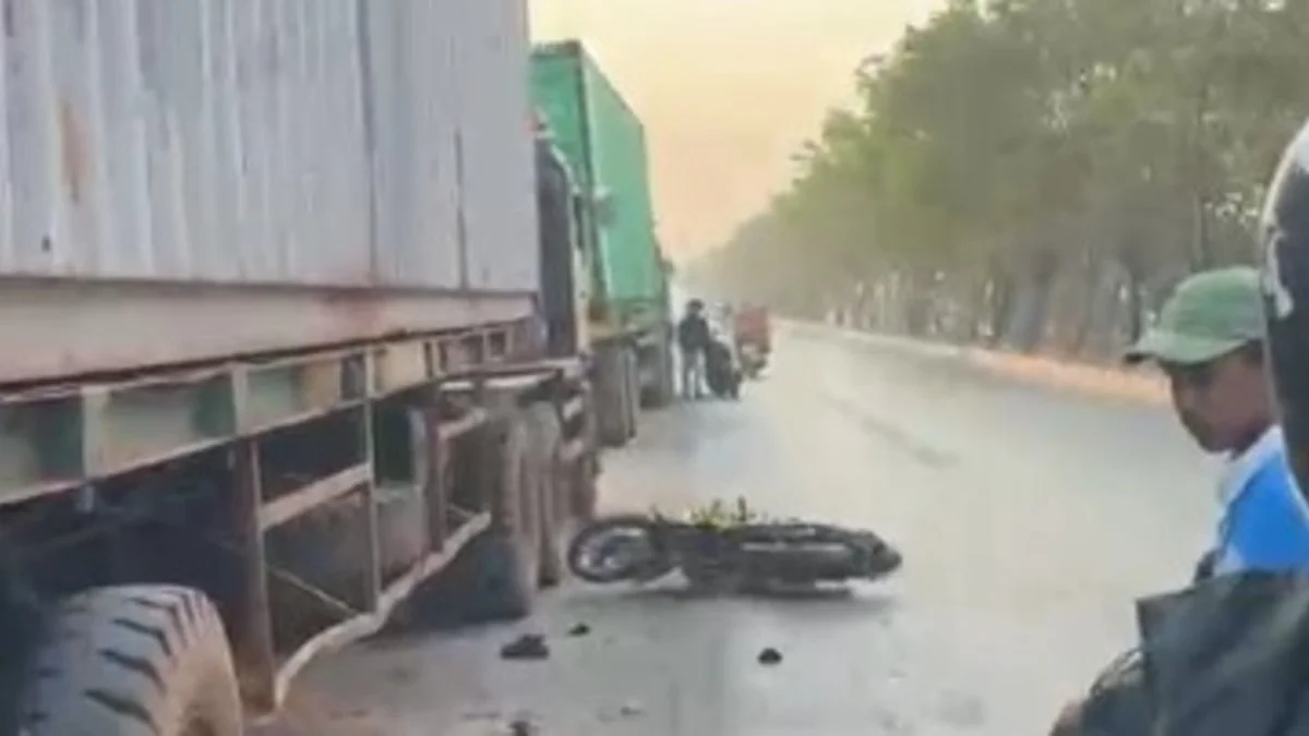 Kecelakaan Terjadi di Lingkar Selatan Banjarmasin, Kepala Korban Menempel di Ban Trailer Kontainer