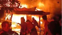 Kobaran Api di Gang Swarga Belakang SPBU Gambut Kabupaten Banjar Panikkan Warga