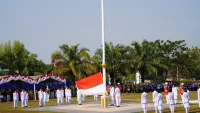 Paskibraka Balangan Sukses Kibarkan Merah Putih di HUT ke-81 RI