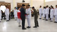 Paskibraka Banjar 2026 Dikukuhkan, Saidi Mansyur Minta Tetap Fokus Jelang Pengibaran Bendera Pusaka
