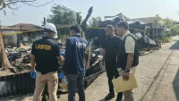 Petugas Labfor Mabes Polri Turun, Kebakaran di Belakang SPBU Gambut Banjar dari Kabel Listrik