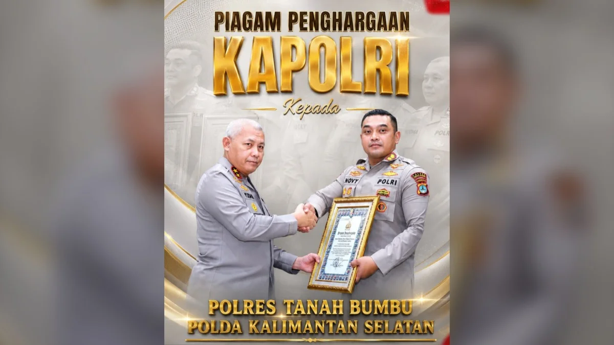 Polres Tanah Bumbu Raih Penghargaan Kapolri, AKBP Novy "Semua Personel Berkontribusi"