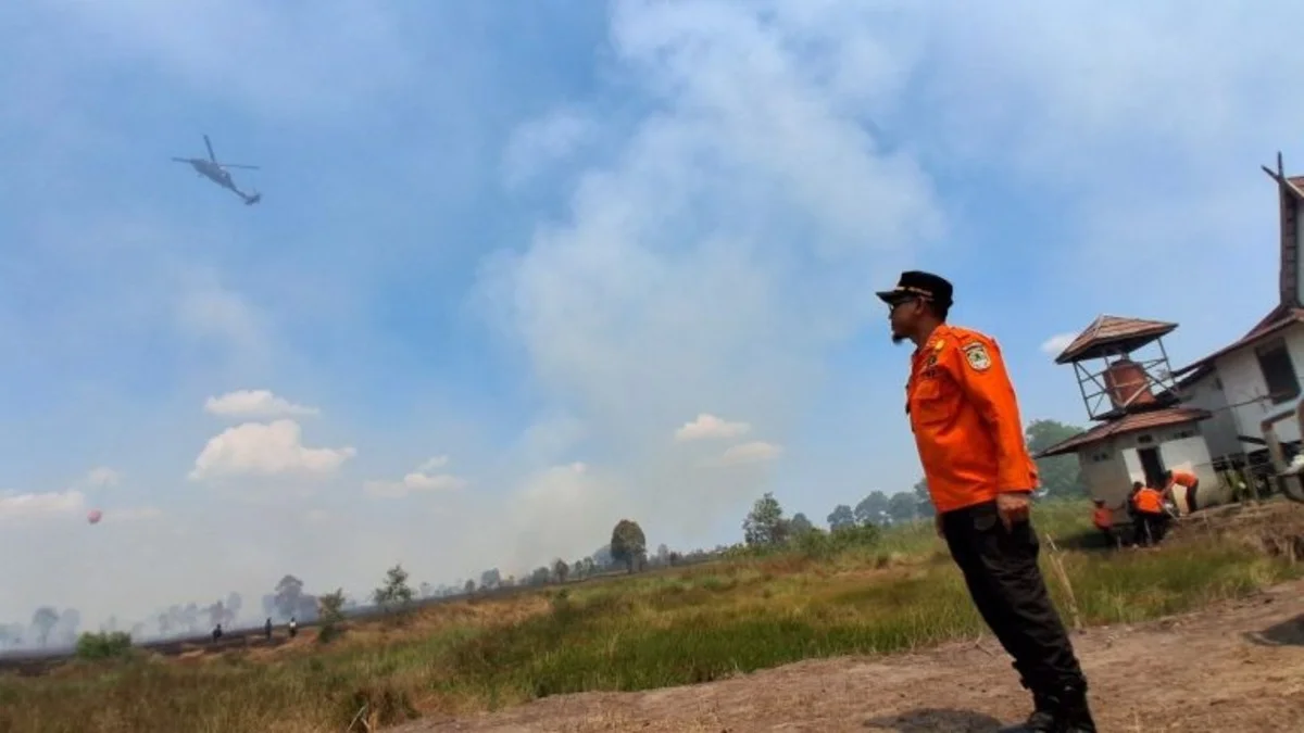 Dua Helikopter Dikerahkan Padamkan Karhutla di Pengayuan Banjarbaru