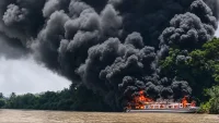 Speedboat Terbakar di Tanjung Selor Bulungan, 22 Penumpang Tujuan Tarakan Kaltara Kalut