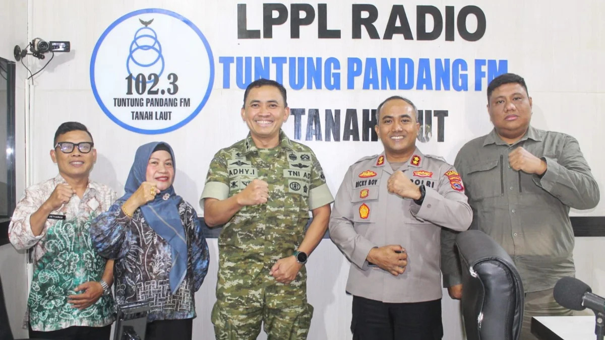 TNI, Polri, dan Kejari Sinergi Bahas Isu Strategis Tanah Laut di Radio Tuntung Pandang