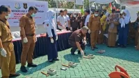 Kejari HST Musnahkan 50,38 Gram Sabu, Barang Bukti 27 Perkara Inkracht Dieksekusi