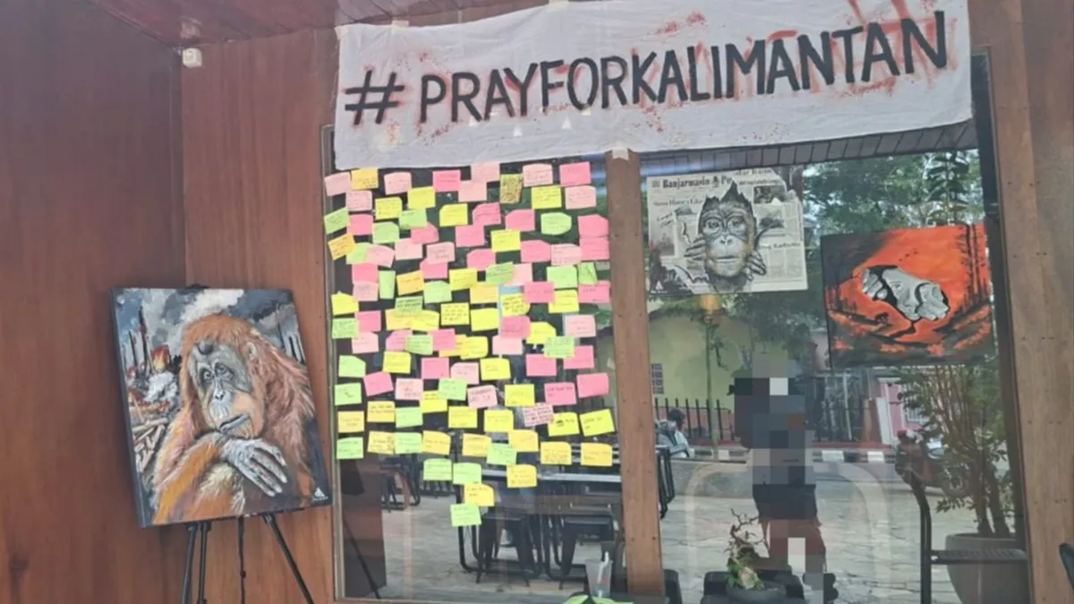 Seniman Barabai HST Angkat Isu Kabut Asap dan Deforestasi Lewat Karya Seni
