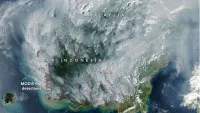 Rekaman Satelit NASA Memperlihatkan Kabut Asap Karhutla Kalimantan Menyebar hingga Malaysia