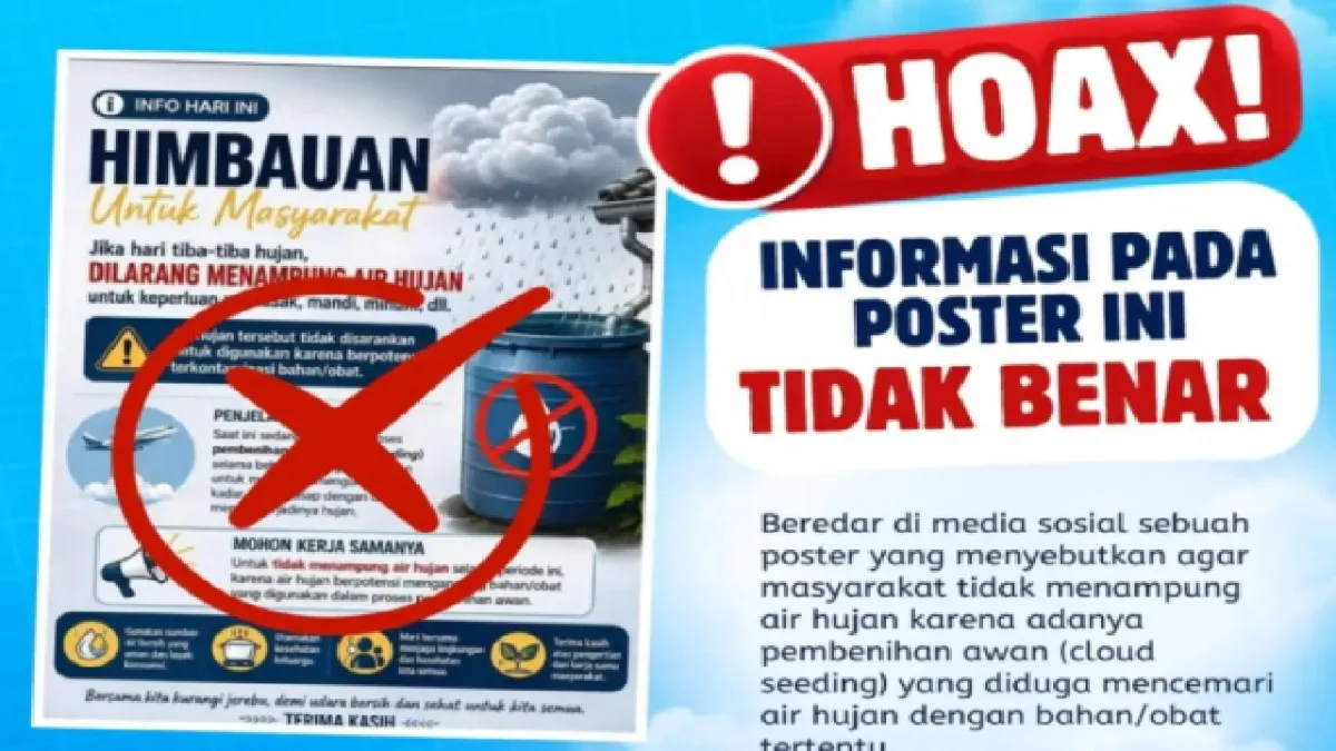Isu Air Hujan Berbahaya Akibat OMC, BMKG Sebut Hoax