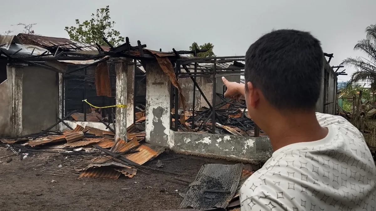 Api Berkobar di Jalan Bandarmasih Banjarmasin, Hanguskan Rumah Bekas Salon Kecantikan
