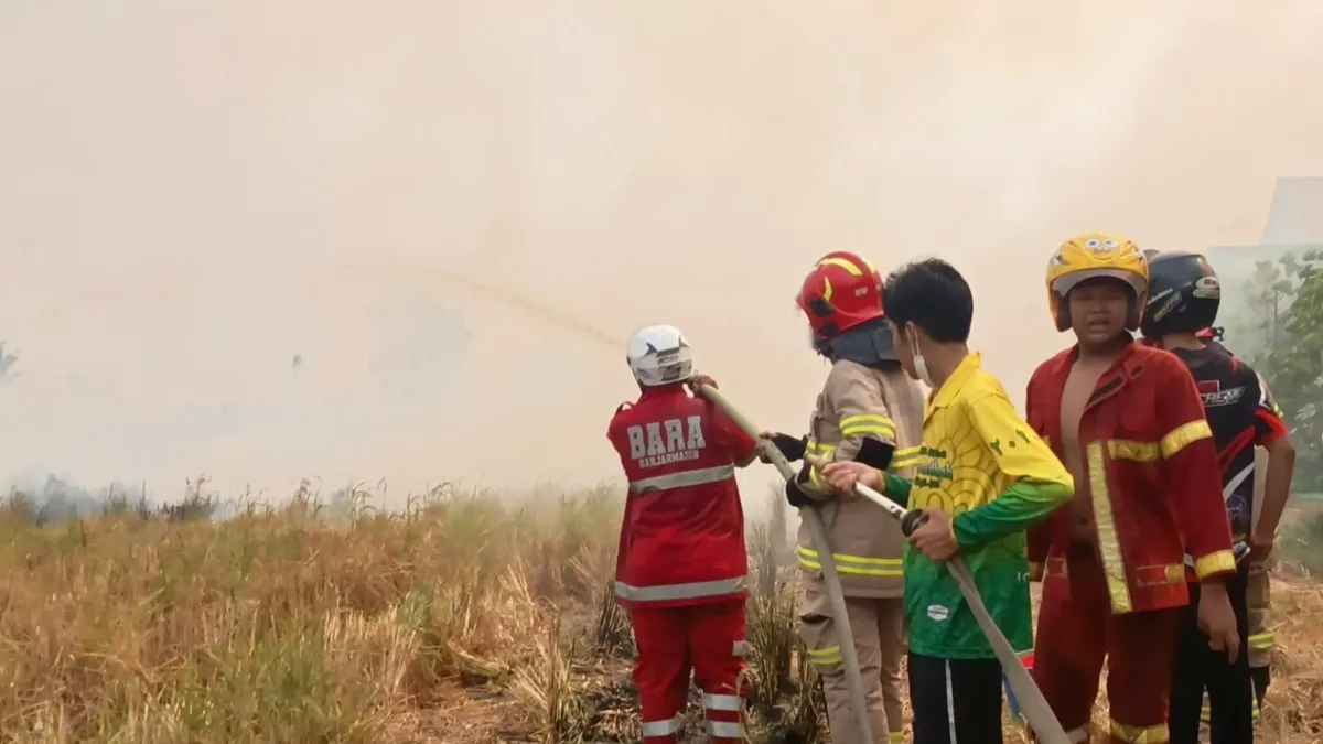 Karhutla Dekati Permukiman di Gambut Kabupaten Banjar, Tim Gabungan Padamkan Api Selama Tiga Jam