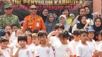 300 Murid TK di Tabalong Belajar Kenali Bencana dan Cara Evakuasi