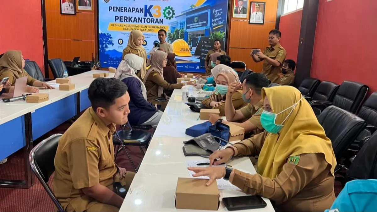 Diskominfo Tabalong Gelar Pemeriksaan Kesehatan Pegawai, Dukung Penerapan K3 Perkantoran