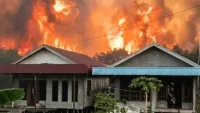 Karhutla di Anjir Pal 9 Kapuas, Api Mengenai Rumah Warga