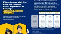 Begini Hitungan Tarif Cukai dan Pajak Beli iPhone 18 Pro dari Luar Negeri
