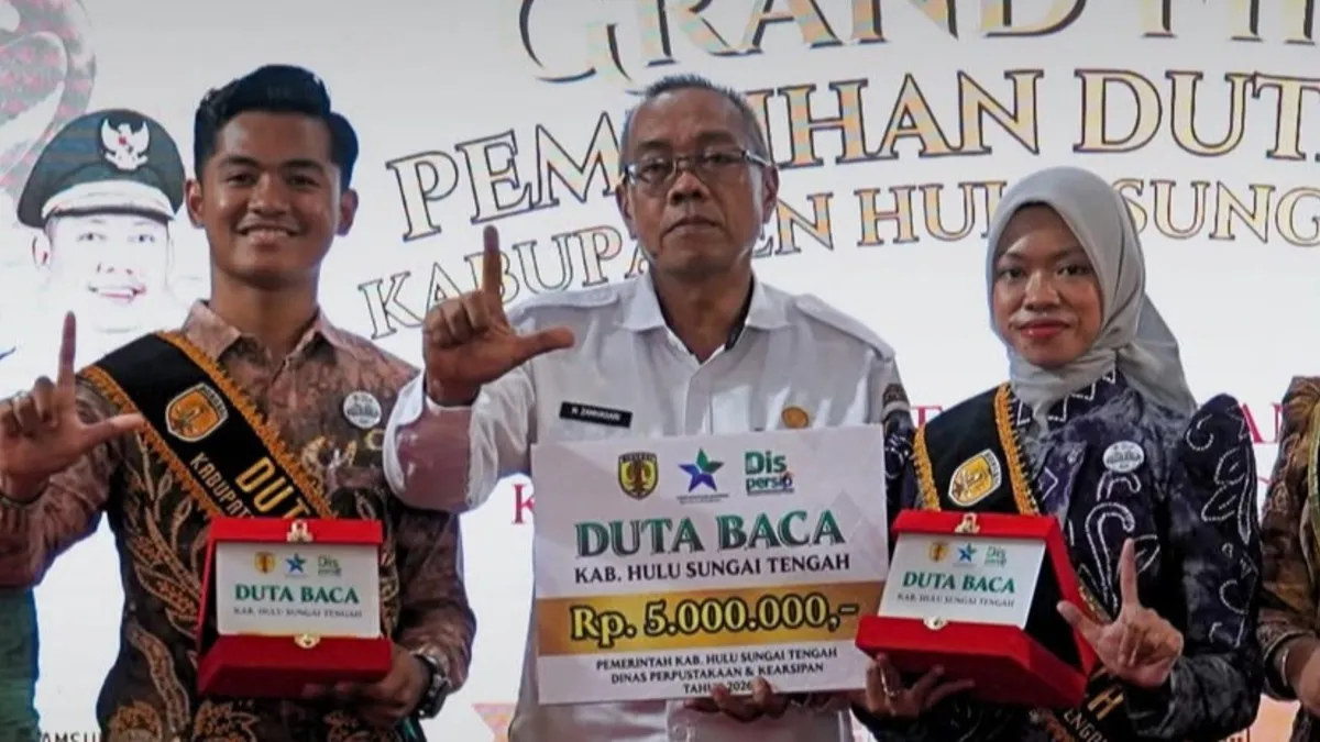 Agri Dovisio-Nurul Rahmaniah Terpilih Jadi Duta Baca HST 2026, Siapkan Program Baca Keliling