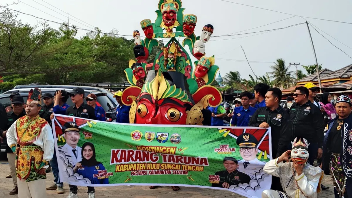 Karang Taruna HST Tampilkan Baayun Topeng, Kenalkan Tradisi Banjar di KKBWKT ke-37