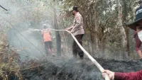 Tim Gabungan Cek dan Padamkan Karhutla di Desa Salikung Tabalong, Hotspot di Perbatasan Kalsel-Kaltim
