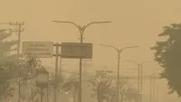 Langit Tabalong dan Balangan Hampir Memerah Akibat Kabut Asap