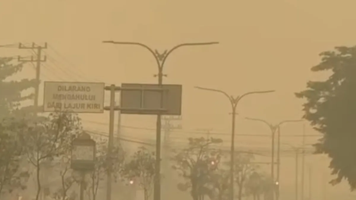 Langit Tabalong dan Balangan Hampir Memerah Akibat Kabut Asap