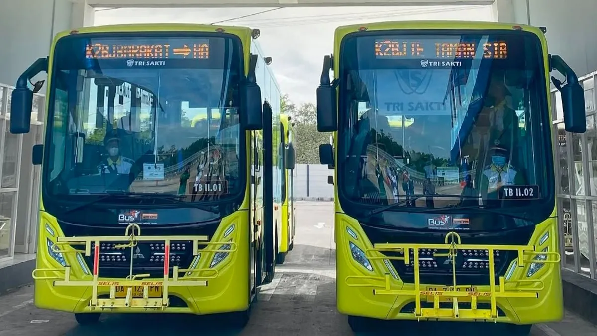Bus Tayo Listrik Trans Banjarbakula Beroperasi 1 Oktober, Siapkan Skema Tarif Papadaan