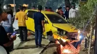 Diduga Mengantuk Pulang Piket, Anggota Polisi Alami Kecelakaan Tunggal di Jalan Trikora Banjarbaru